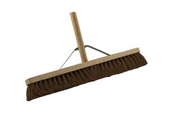 01 24" natural coco soft broom complete with handle