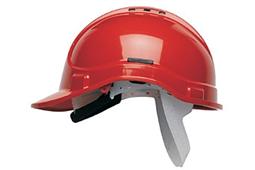 01 Vented safety helmet red