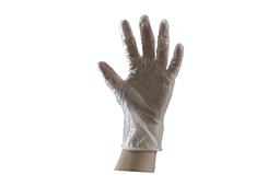 01 Powdered clear vinyl gloves medium