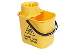 Professional mop bucket with high profile wringer 15L yellow