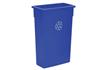 Recycling wall hugger bin base 90 litre blue