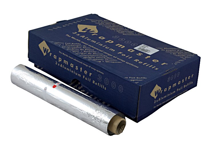 01 Wrapmaster foil refills 30cm x 90m to fit 3000 dispensers - open