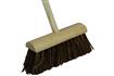 Natural bassine yard broom complete with handle 12"
