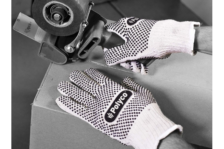 Firmadot PVC dot coated knitted glove medium