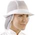 White trilby hat with snood. Large
