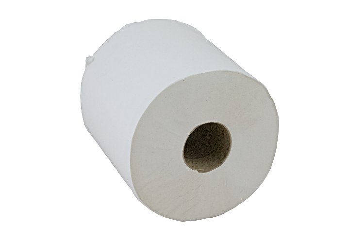01 White 2 ply centrefeed roll - each