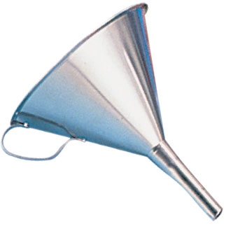 Stainless steel funnel