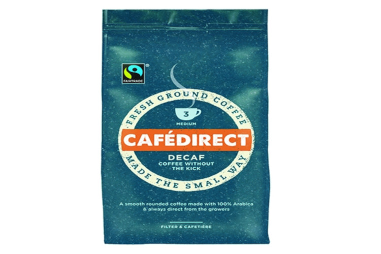 Cafedirect fairtrade organic medium roast ground decaffeinated coffee