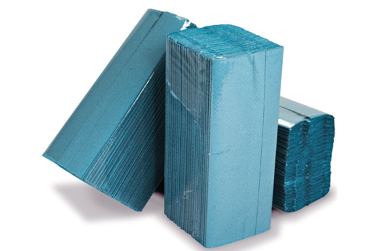 Blue c-fold handtowel 1 ply