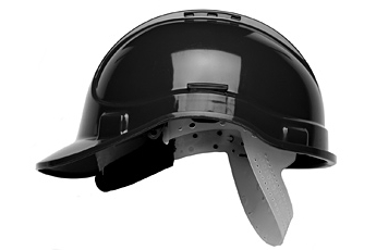 01 Vented safety helmet black