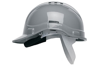 01 Vented safety helmet grey