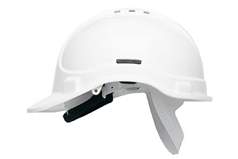 01 Vented safety helmet white
