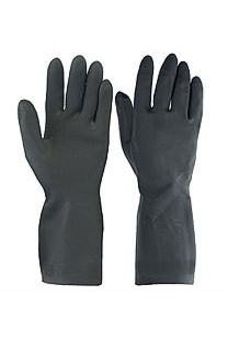 01 Household heavy weight rubber glove black XXL