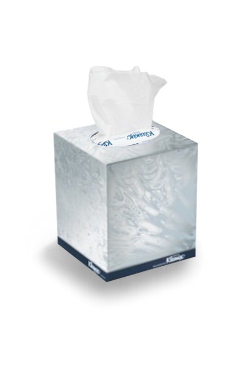 1. Kleenex white tissue cube box