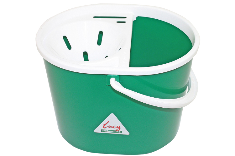 Lucy oval mop bucket complete with sieve green 7L