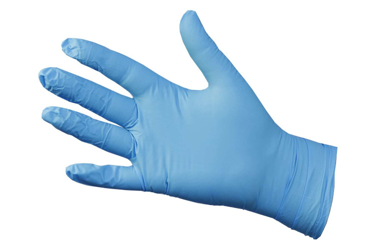 Nitrile gloves powder free glove blue small