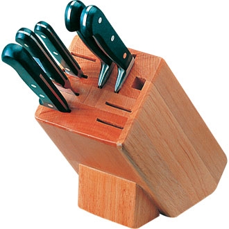 9 hole Vogue wooden knife block-1