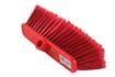 02 Deluxe broom head soft bristle red 12" (30cm).