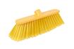 Deluxe broom head yellow stiff bristles 12" (30cm)