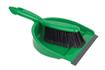 Dustpan and brush set soft bristle green