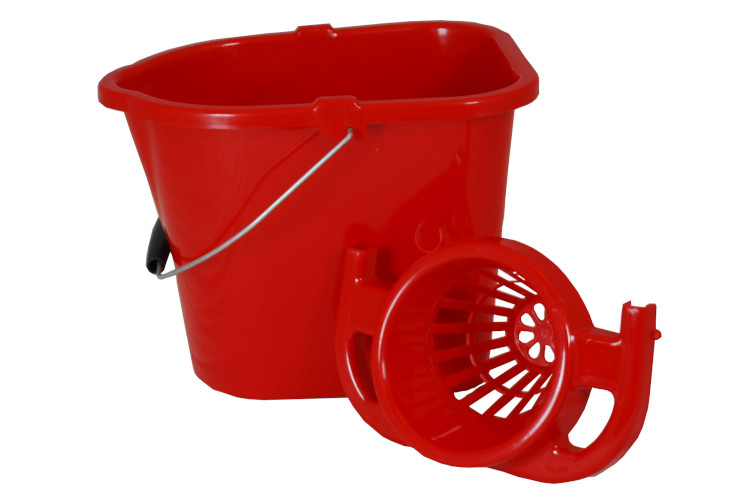 Excel mop bucket and wringer red 14L