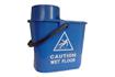 Professional mop bucket with high profile wringer 15L blue