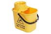 Professional mop bucket with high profile wringer 15L yellow