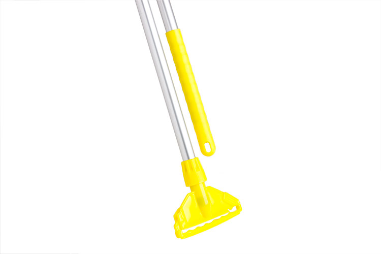 Yellow Mop Handle and Bracket