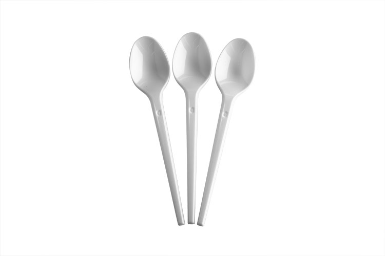 01 Plastic tea spoons white (2000) each